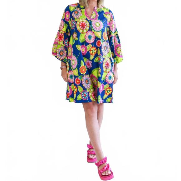 NEW IVY JANE kaleidoscope swing dress in navy - Picture 4 of 4